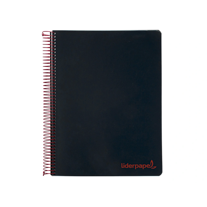 Liderpapel Cuaderno Espiral A5 Micro Wonder Tapa Plástico 120 Hojas 90gr Cuadro 5mm Negro 2