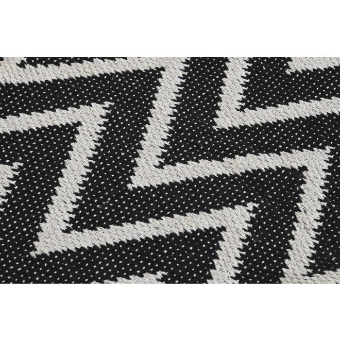 DKD Home Decor Alfombra Bicolor Zigzag Algodón Poliéster 180 x 120 cm 2