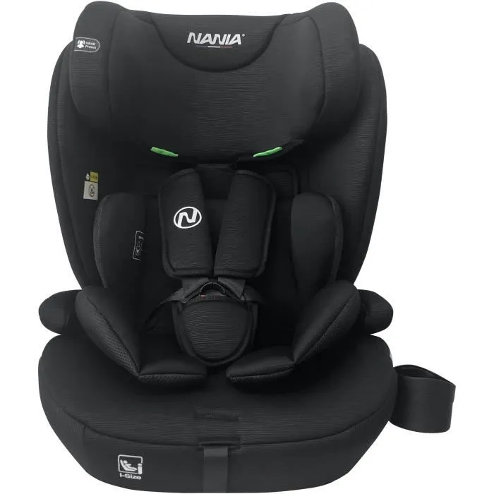 Nania Silla de coche Isofix MILANO Grupo 1/2/3 I-size con reductor Negro 1