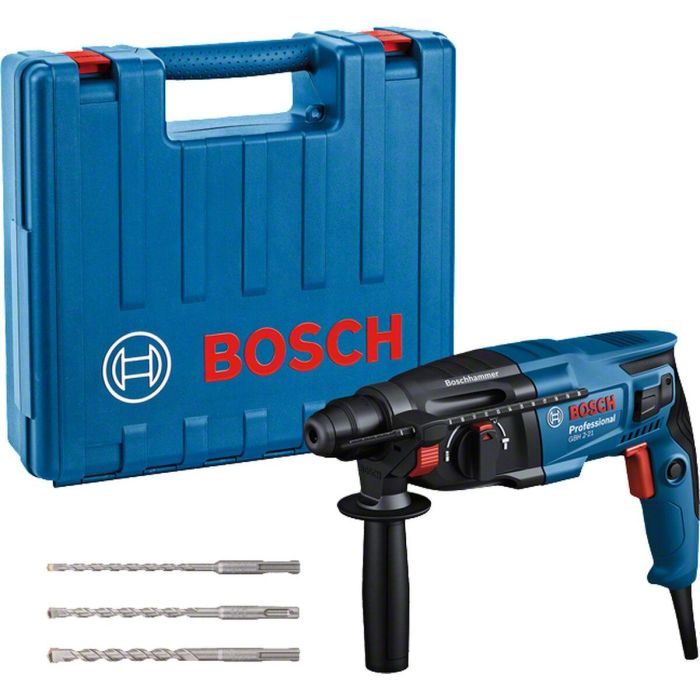 Bosch Professional BOS4059952569642 Martillo Perforador GBH 2-21 con 3 Brocas SDS-plus