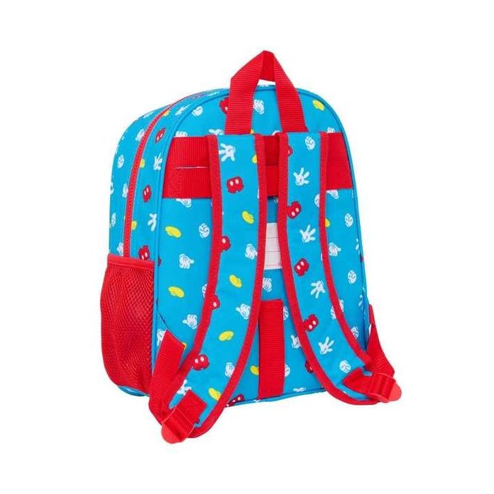 Mochila Escolar Mickey Mouse Clubhouse Fantastic Azul Rojo 28 x 34 x 10 cm 1