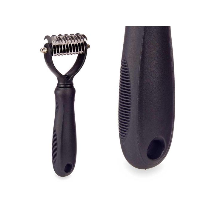 Cepillo para cuchillas de mascota con mango de silicona Mascow 6.5x17x3 cm - Negro (24 Unidades) 1 Cepillo para cuchillas de mascota con mango de silicona Mascow 6.5x17x3 cm - Negro (24 Unidades) 1