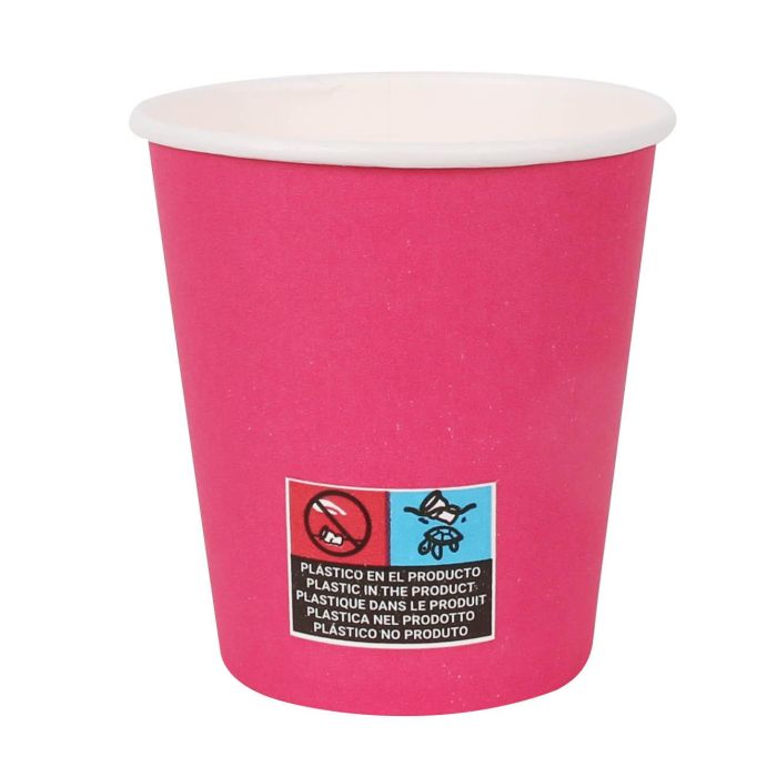 Set de 24 vasos de cartón fucsia 200 cc Algon (36 Cajas) 2 Set de 24 vasos de cartón fucsia 200 cc Algon (36 Cajas) 2