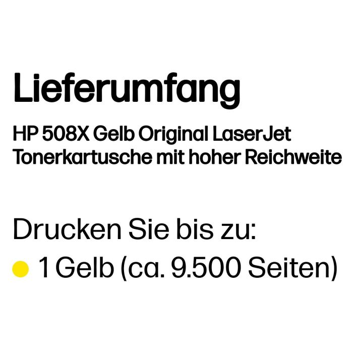 HP CF362X Toner Amarillo 9.500 Páginas Alta Capacidad Original LaserJet para HP Color LaserJet Enterprise M552/M553/M577 1