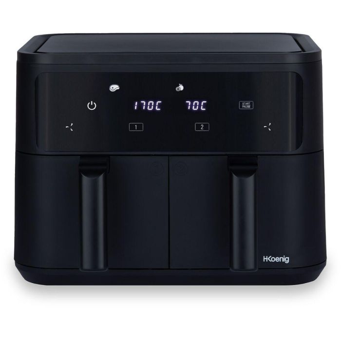 Hkoenig Freidora sin aceite FRY900 - Capacidad 9 L (Doble tanque 4.5 L) - 8 programas de cocción - 2400 W 0 Hkoenig Freidora sin aceite FRY900 - Capacidad 9 L (Doble tanque 4.5 L) - 8 programas de cocción - 2400 W 0