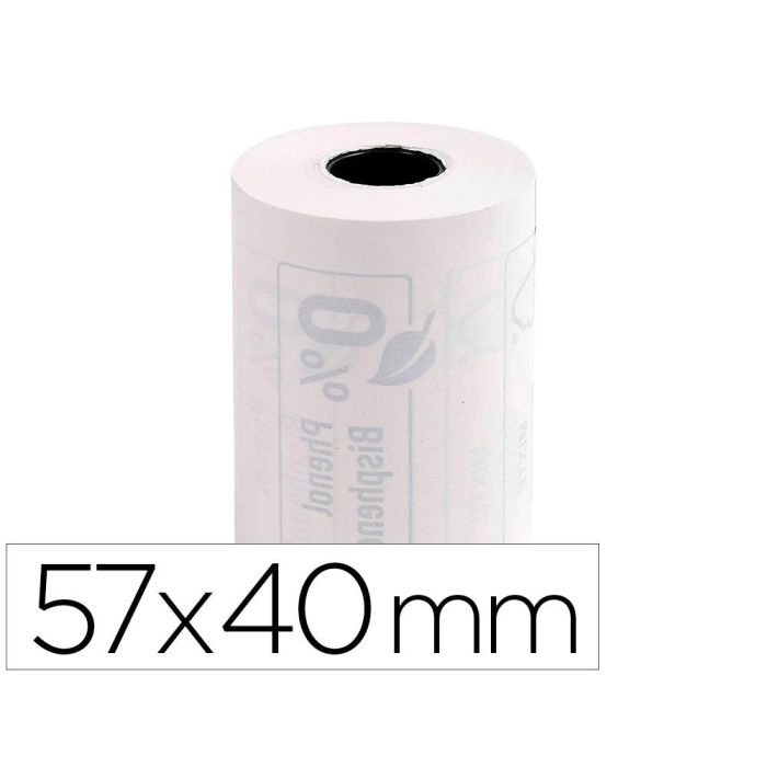 Rollo Sumadora Exacompta Termico Para Tpv 57 mm X 40 mm 55 gr-M2 Fsc Sin Bisfenol A Ni Plastico 20 unidades