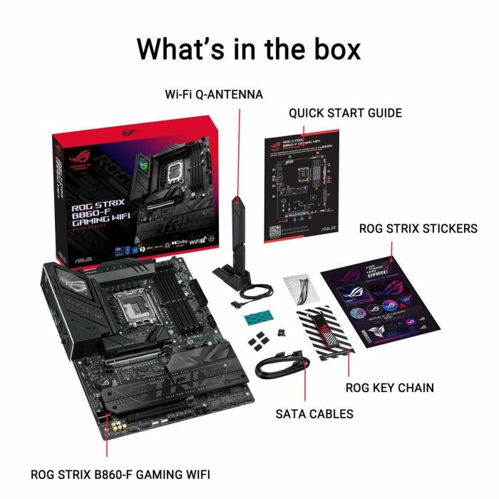 Asus ROG STRIX B860-F GAMING WiFi Placa base Intel B860 LGA 1851 (Socket V1) ATX 22