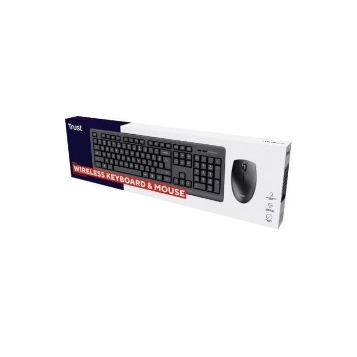 Trust Combo Teclado + Ratón Inalámbrico Primo Qwerty Español Negro 1 Trust Combo Teclado + Ratón Inalámbrico Primo Qwerty Español Negro 1