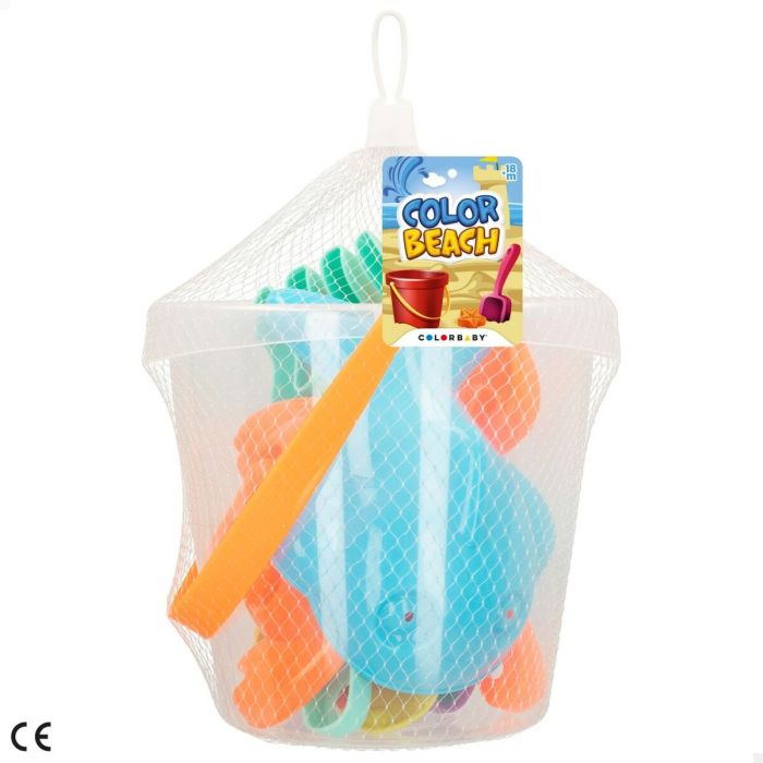 Set de Juguetes de Playa Colorbaby Ø 18 cm (24 Unidades) 1 Set de Juguetes de Playa Colorbaby Ø 18 cm (24 Unidades) 1