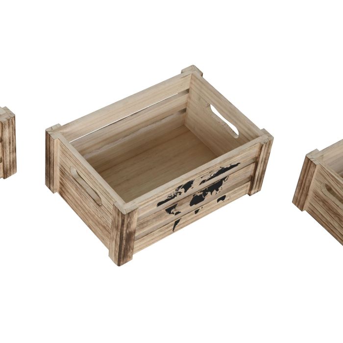 Caja Shabby DKD Home Decor Marron Negro 28 x 14.5 x 39 cm Set de 5 1 Caja Shabby DKD Home Decor Marron Negro 28 x 14.5 x 39 cm Set de 5 1
