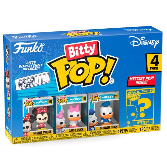 FUNKO Bitty POP! Disney Minnie - Pack de 4 figuras coleccionables de 2,2cm