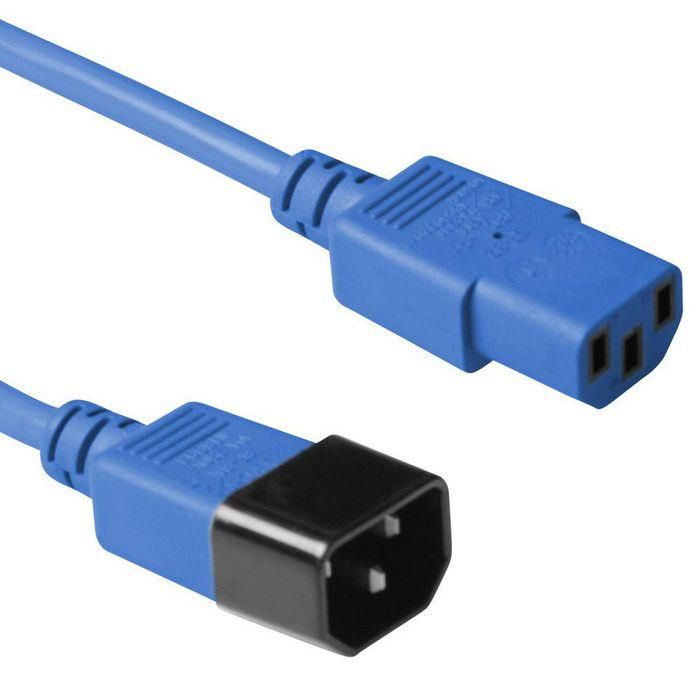 MicroConnect Blue power cable C14F to C13M, 3M MicroConnect Blue power cable C14F to C13M, 3M
