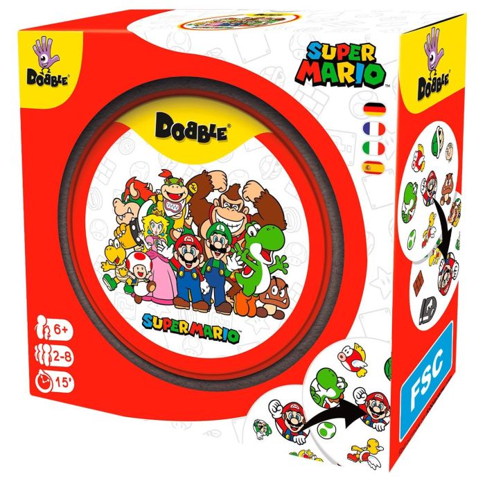 Zygomatic Dobble Super Mario, Juego de Cartas de Observación y Velocidad para 2-8 Jugadores (55 Cartas) 1 Zygomatic Dobble Super Mario, Juego de Cartas de Observación y Velocidad para 2-8 Jugadores (55 Cartas) 1