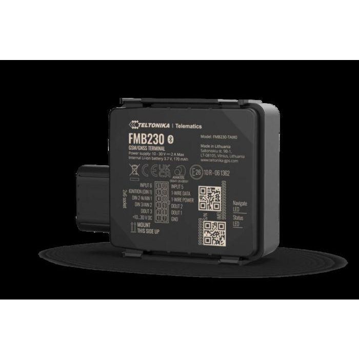 Teltonika Telematics FMB230 GPS Tracker 2G Bluetooth IP67 Resistente Agua/Polvo para Vehículos, Agricultura, Construcción