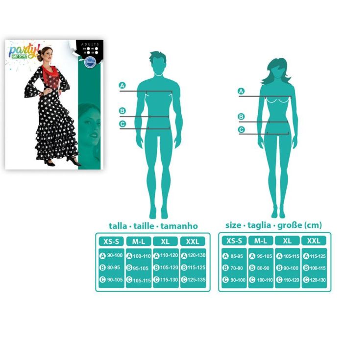 Disfraz Flamenca Negro Adulto M-L 3 Disfraz Flamenca Negro Adulto M-L 3