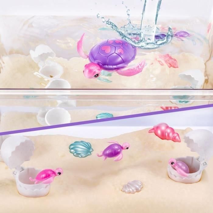 Zuru ZUR1755687628477 - Set Sorpresa Mascotas Vivas Mamá Tortuga y Bebé - Tortuga Animada con Efectos de Sonido 4