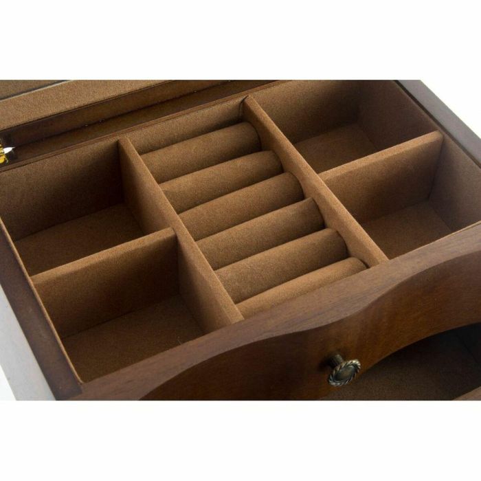 Caja-Joyero DKD Home Decor 20 x 13 x 12 cm Marrón Madera MDF 1
