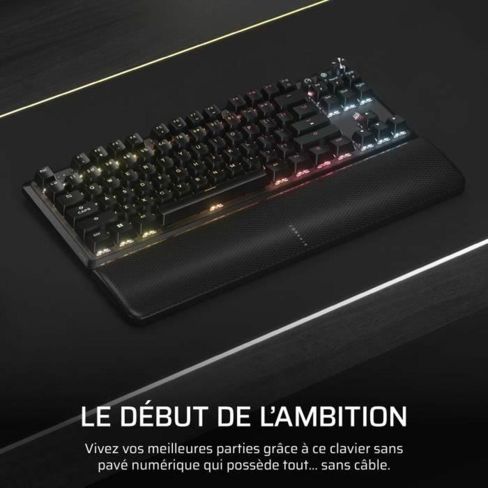 Teclado para juegos - CORSAIR - K70 Core TKL inalámbrico - RGB, interruptores MLX Red v2 4