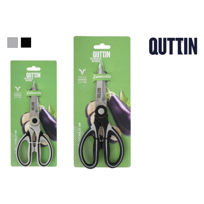 Quttin Tijera Bimaterial Descapsuladora Esmeralda de Cocina 21 x 9.5 cm (12 Unidades) 0 Quttin Tijera Bimaterial Descapsuladora Esmeralda de Cocina 21 x 9.5 cm (12 Unidades) 0
