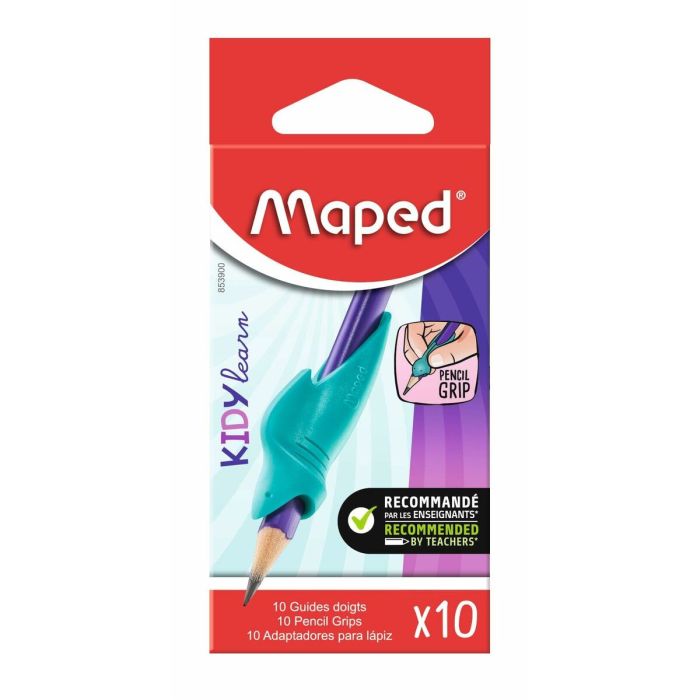 Maped Guía De Dedos Kidy Learn para niños de 3 a 7 años, diseño tiburón, caja 10 ud Maped Guía De Dedos Kidy Learn para niños de 3 a 7 años, diseño tiburón, caja 10 ud