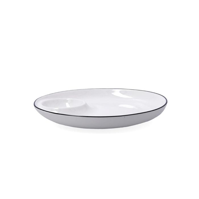 Plato Dipear Porcelana Gastro Black Quid 25 cm (6 Unidades) 1 Plato Dipear Porcelana Gastro Black Quid 25 cm (6 Unidades) 1