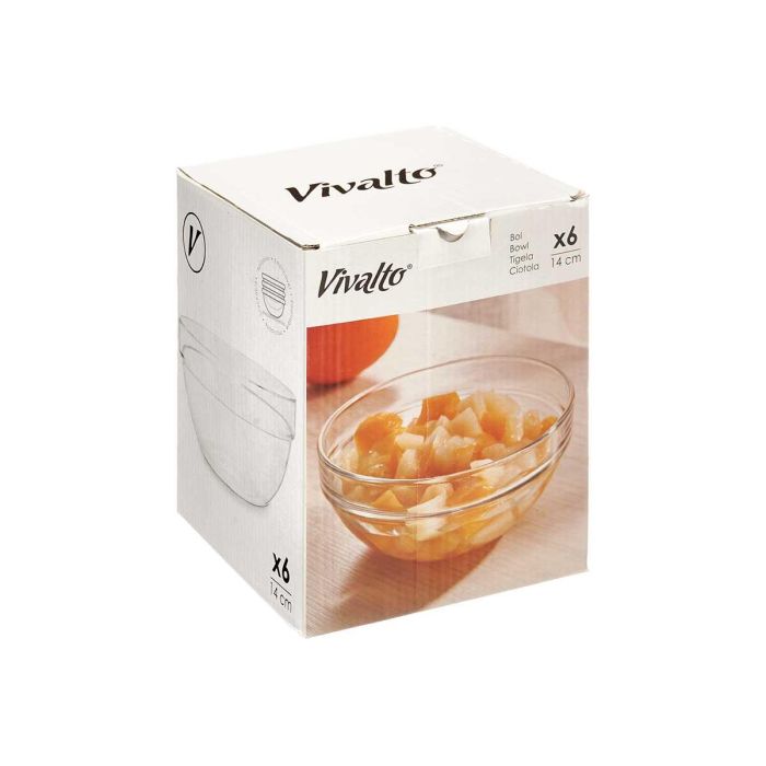 Bol Vidrio Apilable 14 Cm Transparente Vivalto (48 Unidades) 2 Bol Vidrio Apilable 14 Cm Transparente Vivalto (48 Unidades) 2