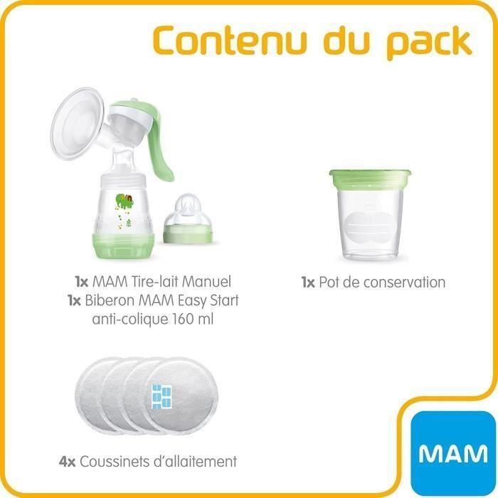 Kit de extractor de leche manual MAM + Kit de lactancia materna 1