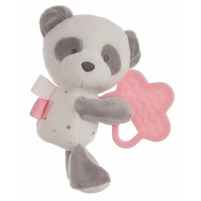 Baby panda rosa con mordedor 20 cm