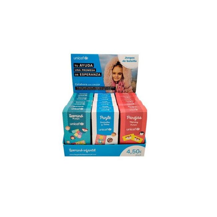 Juego Educativo Unicef De Bolsillo Surtido Expositor De 12 (3 Mod.)
