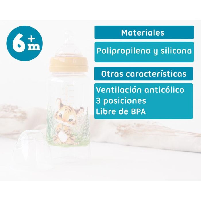 KioKids Biberón Anticolicos Mostaza 360 mL Honey Little Sauvages 3 KioKids Biberón Anticolicos Mostaza 360 mL Honey Little Sauvages 3