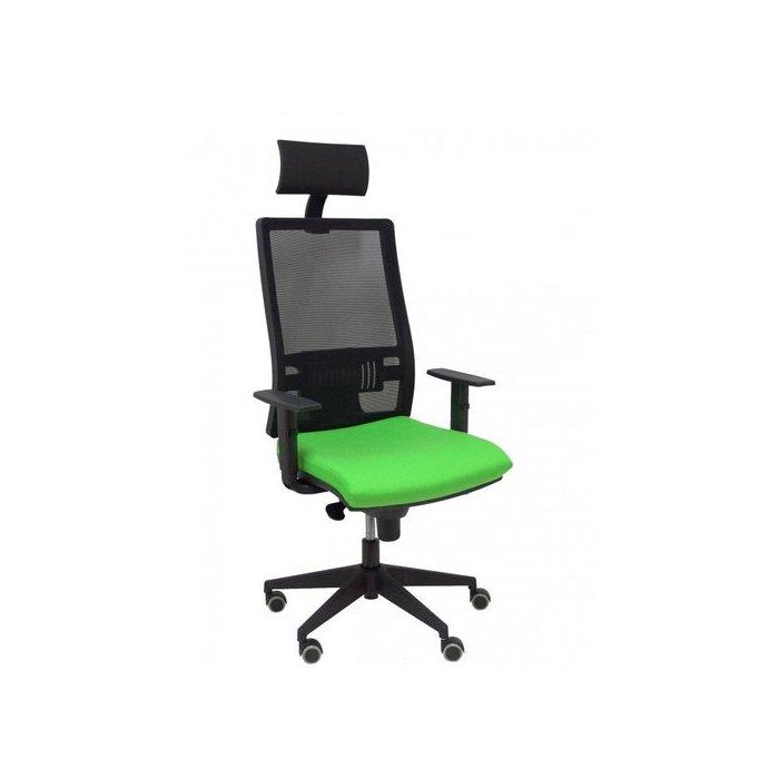 Silla Piqueras Y Crespo Horna Brazos Regulables Cabecero Incluido Mecanismo Sincro Apoyo Lumbar Respaldo Malla Transpirable Y Asiento Tapizado Bali Verde Pistacho