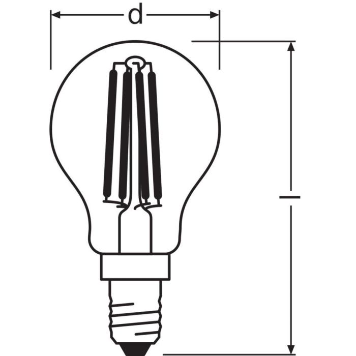 [LVE-4099854062223] Ledvance/Osram Bombilla LED "Classic" E14 5,5W 806Lm 2700K 300º IP20 1