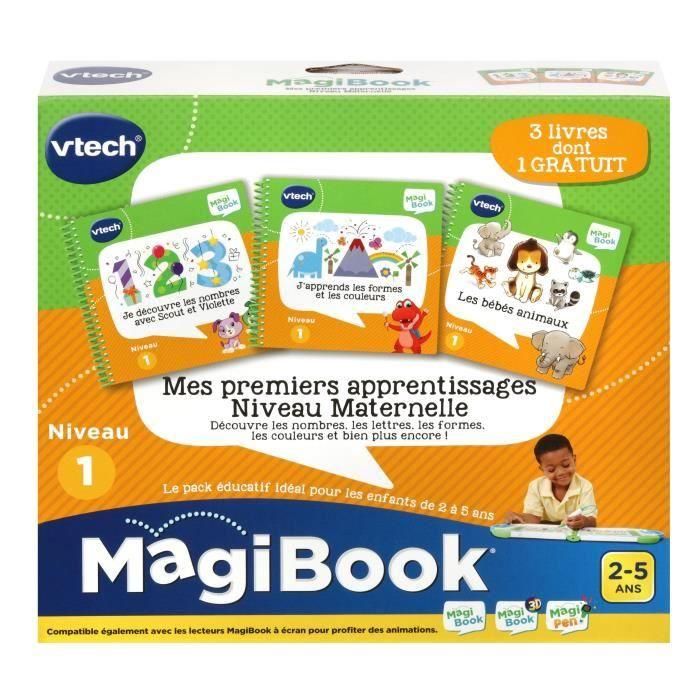 VTECH MagiBook - Mi Primer Aprendizaje Kindergarten - 3 Libros Interactivos para Niños 2-5 Años: Números, Formas y Animales Bebé 1 VTECH MagiBook - Mi Primer Aprendizaje Kindergarten - 3 Libros Interactivos para Niños 2-5 Años: Números, Formas y Animales Bebé 1