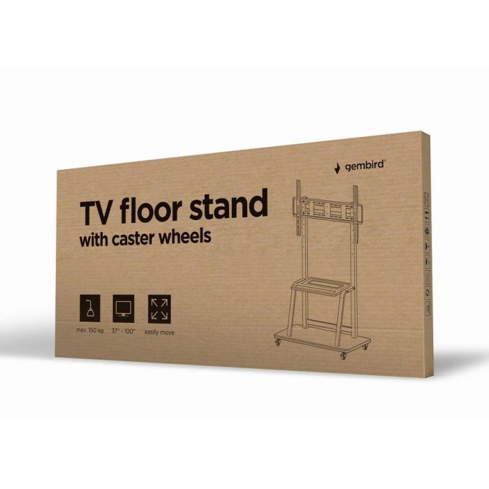 Gembird TVS-100F-01 soporte para pantalla de señalización 2,54 m (100") Negro 1 Gembird TVS-100F-01 soporte para pantalla de señalización 2,54 m (100") Negro 1