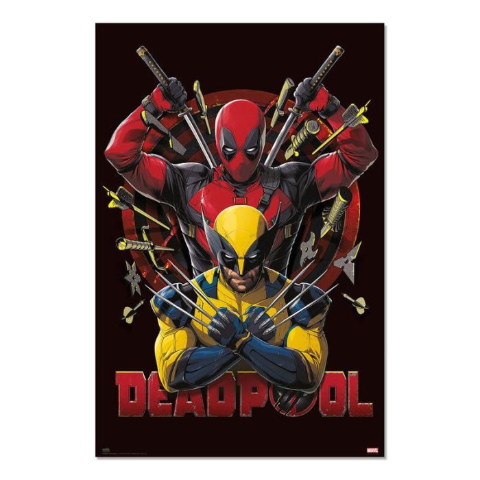 ERIK Poster Deadpool & Lobezno Marvel - Cine - 91,5x61cm - Papel brillo alta calidad 150gr