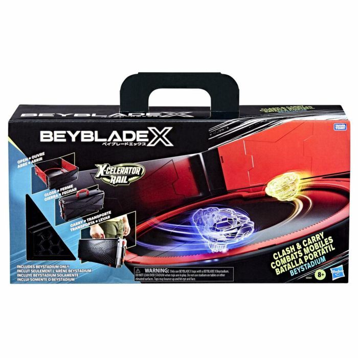 Hasbro G0841 Beyblade X Clash Y Carry Beystadium - Arena de Batalla Portátil Plegable para Duelos de Trompos, Fácil Transporte y Guardado 9