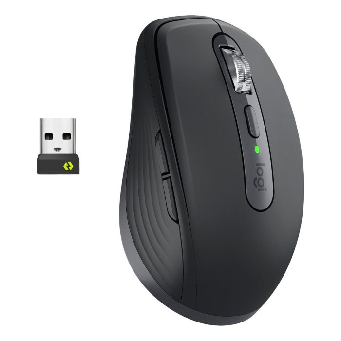 Logitech Ratón Inalámbrico MX Anywhere 3S for Business, 910-006958, Laser RF Wireless + Bluetooth, 8000 DPI, Ergonómico, Multidispositivo, Grafito