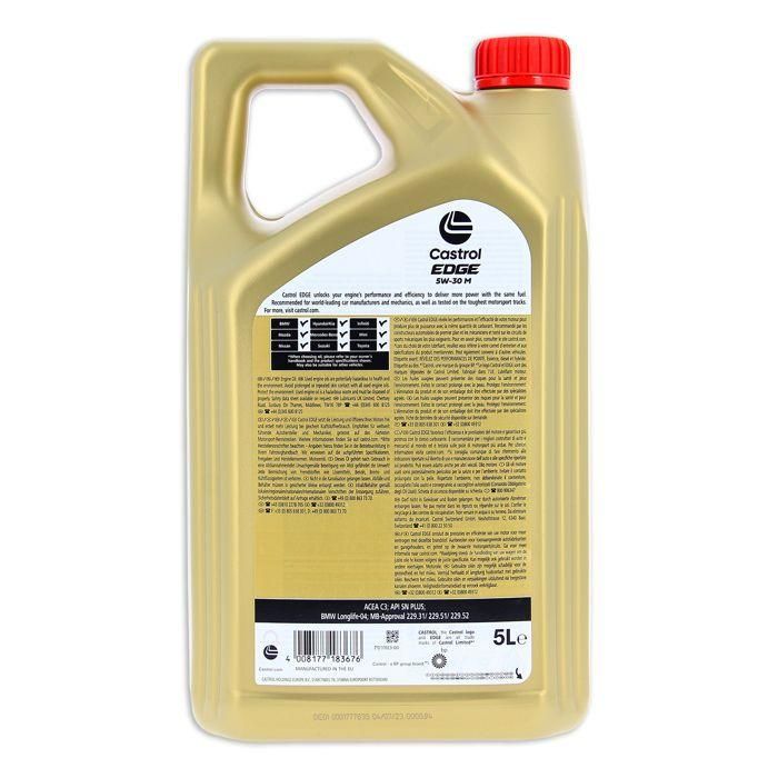 Aceite de motor - CASTROL - EDGE 5W-30 M - 5L 2 Aceite de motor - CASTROL - EDGE 5W-30 M - 5L 2