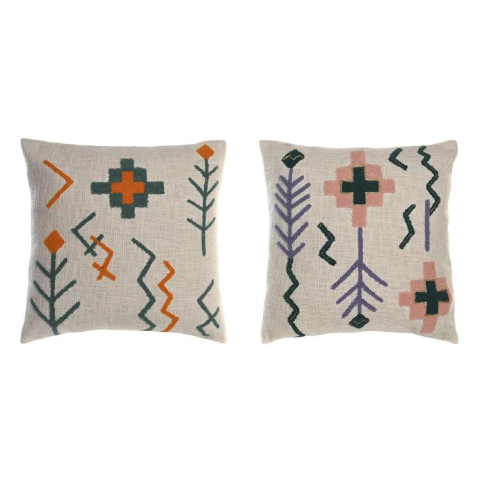 Cojin Scandi DKD Home Decor Multicolor 15 x 45 x 45 cm (2 Unidades) Cojin Scandi DKD Home Decor Multicolor 15 x 45 x 45 cm (2 Unidades)