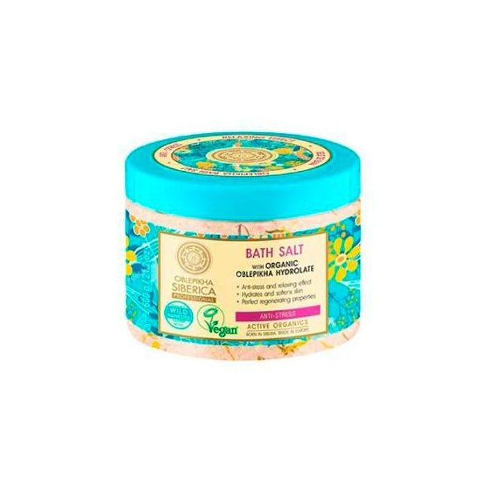 Natura Siberica Oblepikha Sal de Baño Antiestrés Relajante y Vitaminas para la Piel 600g Producto Vegano