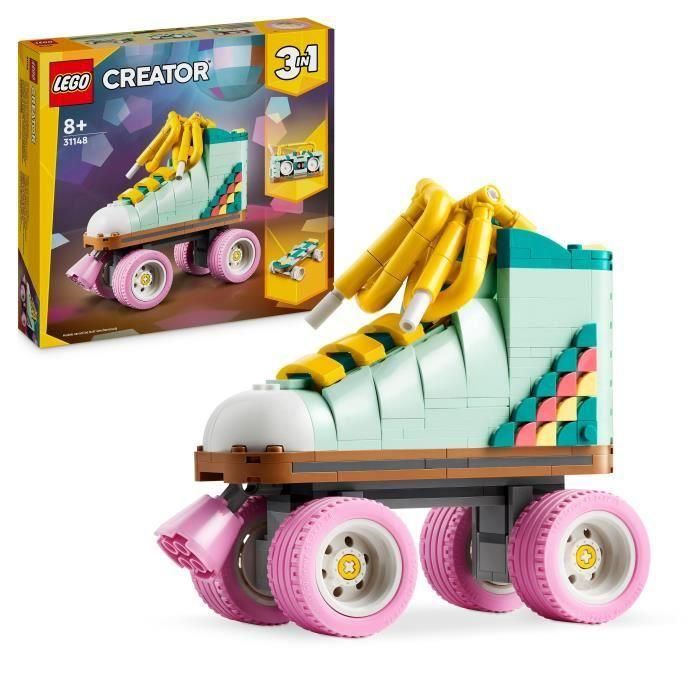 LEGO 31148 Creator Patines Retro 3en1, Set de Juguete Construible con Mini-Patineta y Boombox, Decoración Retro LEGO 31148 Creator Patines Retro 3en1, Set de Juguete Construible con Mini-Patineta y Boombox, Decoración Retro