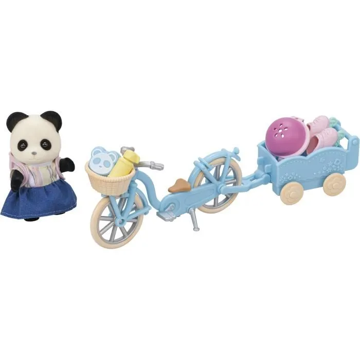Sylvanian Families The Girl Panda, su bicicleta y su trailer - Familias Sylvania - 5652 - 3 años 1