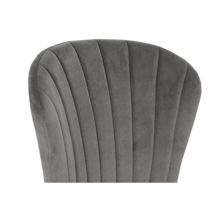 DKD Home Decor Silla Glam Gris Claro Dorado 49 x 84 x 54 cm (2 Unidades) 2 DKD Home Decor Silla Glam Gris Claro Dorado 49 x 84 x 54 cm (2 Unidades) 2