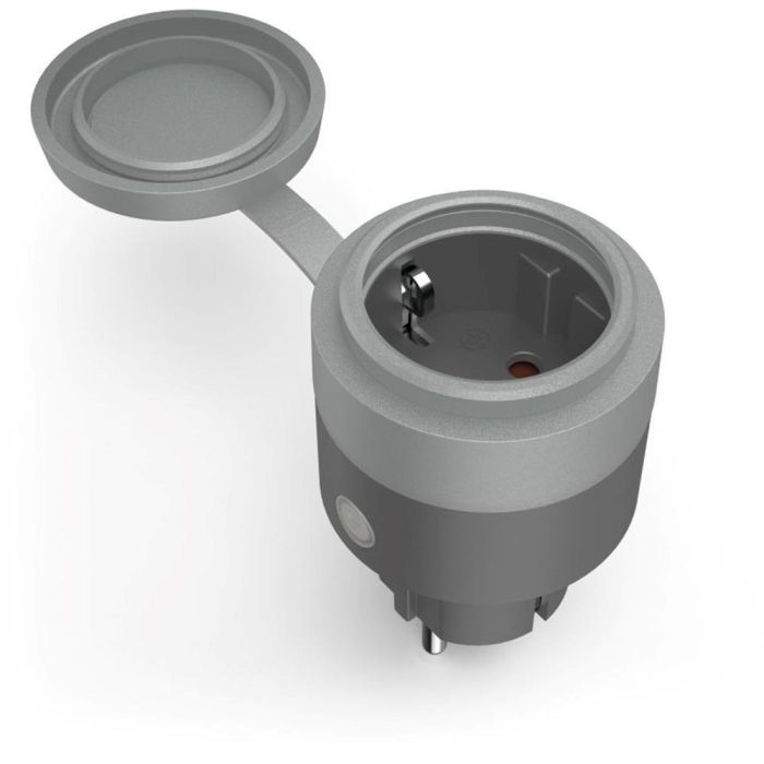 Hama Enchufe Exterior Inteligente WiFi 10A 2300W Gris, Compatible con Alexa, Google Assistant y Siri 1