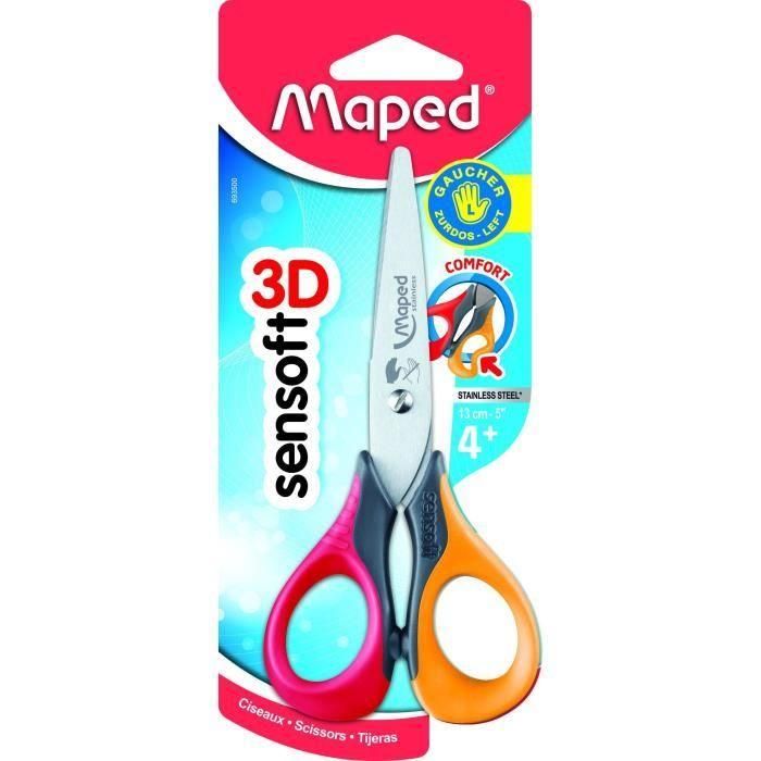 MAPED - Tijeras Sensoft de 13 cm de mano izquierda con cuchillas invertidas 1