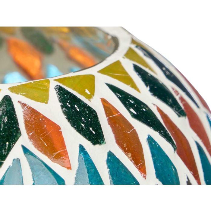 Portavelas Ovalado Rombos Multicolor Giftdecor 12.5x8x12.5 cm Vidrio (12 Unidades) 2 Portavelas Ovalado Rombos Multicolor Giftdecor 12.5x8x12.5 cm Vidrio (12 Unidades) 2