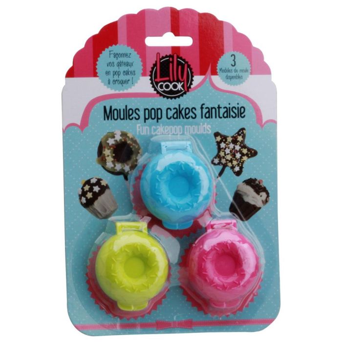 Juego De 3 Moldes Popcake/ Pirulet Lily Cook 3