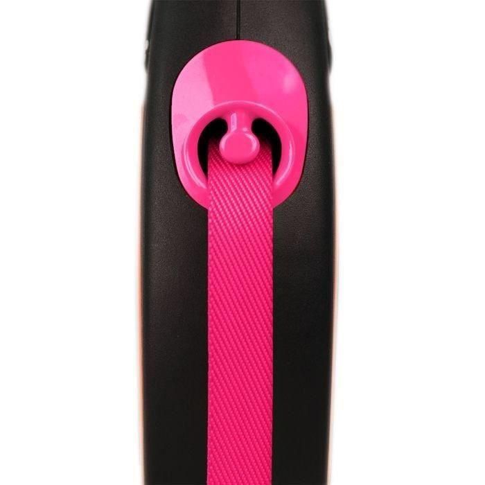 Flexi Correa Retráctil para Perro Pequeño New Neon Talla S, de Cinta Rosa Neón 5 Metros, Alta Visibilidad con Componentes Reflectantes 1 Flexi Correa Retráctil para Perro Pequeño New Neon Talla S, de Cinta Rosa Neón 5 Metros, Alta Visibilidad con Componentes Reflectantes 1