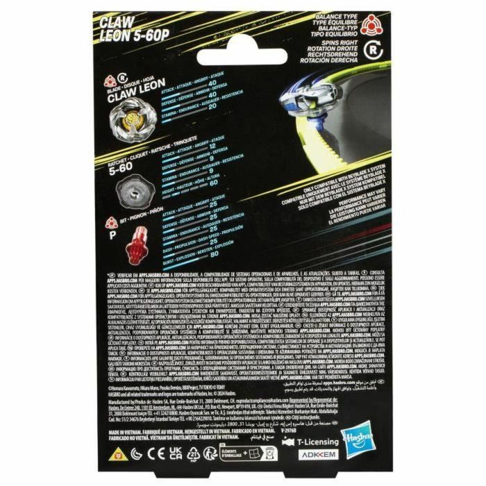 Hasbro Juego Kit inicial Beyblade X Claw Leon 5-60P Lanzador y Top de Equilibrio (+8 años) 1 Hasbro Juego Kit inicial Beyblade X Claw Leon 5-60P Lanzador y Top de Equilibrio (+8 años) 1