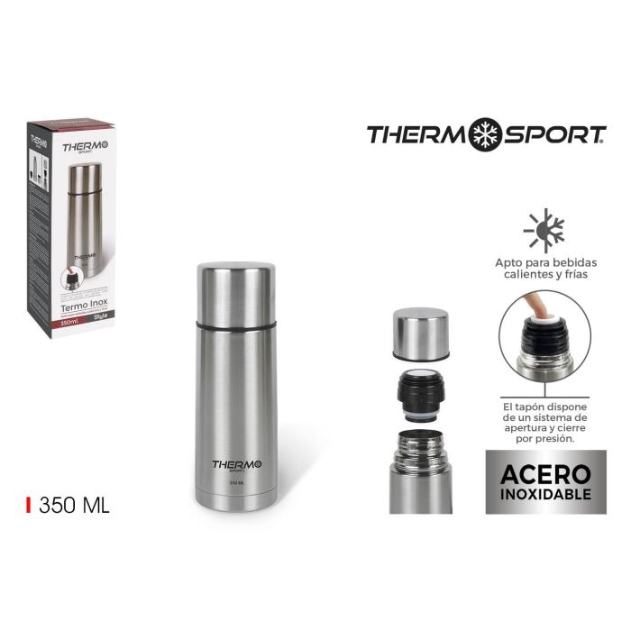Termo Inoxidable Thermosport 350 ml - Estilo deportivo (12 Unidades) Termo Inoxidable Thermosport 350 ml - Estilo deportivo (12 Unidades)
